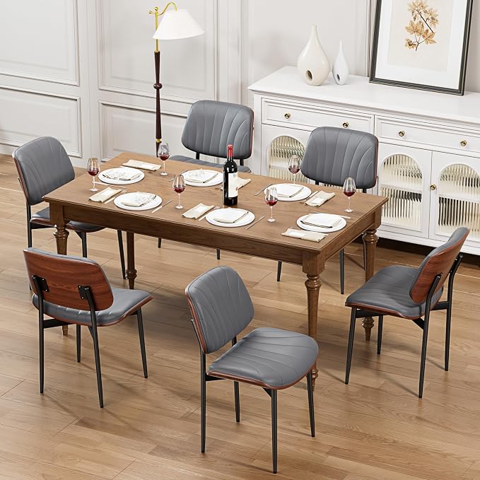 YaFiti Dining Chairs Set of 8, Dining Room and Kitchen Chairs, Mid Century - Image 3