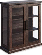 BELLEZE Storage Cabinet with Shelves and Glass Doors - Image 7