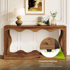 LITTLE TREE 63-Inch Entryway Table, Chic Design, Farmhouse Sofa Table Behind - Image 7