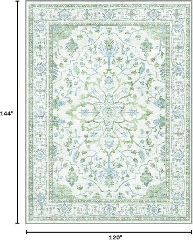 RELEANY Washable Area Rug, Large 10'x12', Water Repellent, Pet Friendly - Image 2