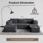 106" Cloud Sectional Boneless Couches - Image 5