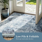 Rugflix 8x10 Area Rugs for Living Room, Washable Light Blue Grey Large Rug | - Image 6