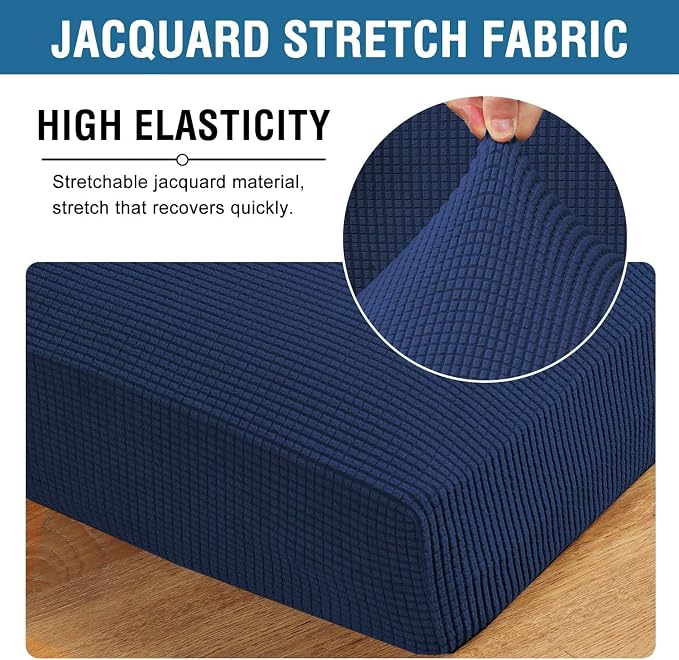 H.VERSAILTEX Super Stretch Individual Seat Cushion Covers Sofa Covers Couch - Image 4