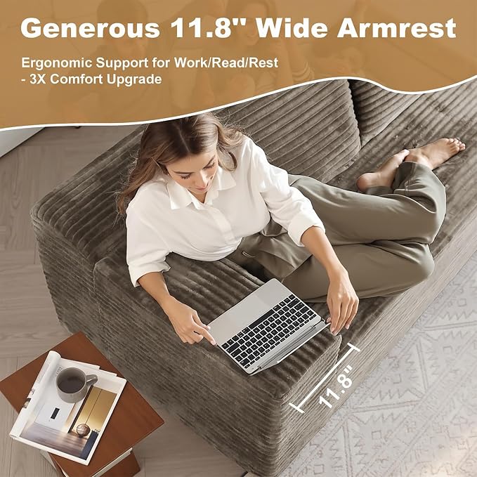 AUGOP 136" Sectional Couches for Living Room Modern Modular Sofa - Image 8