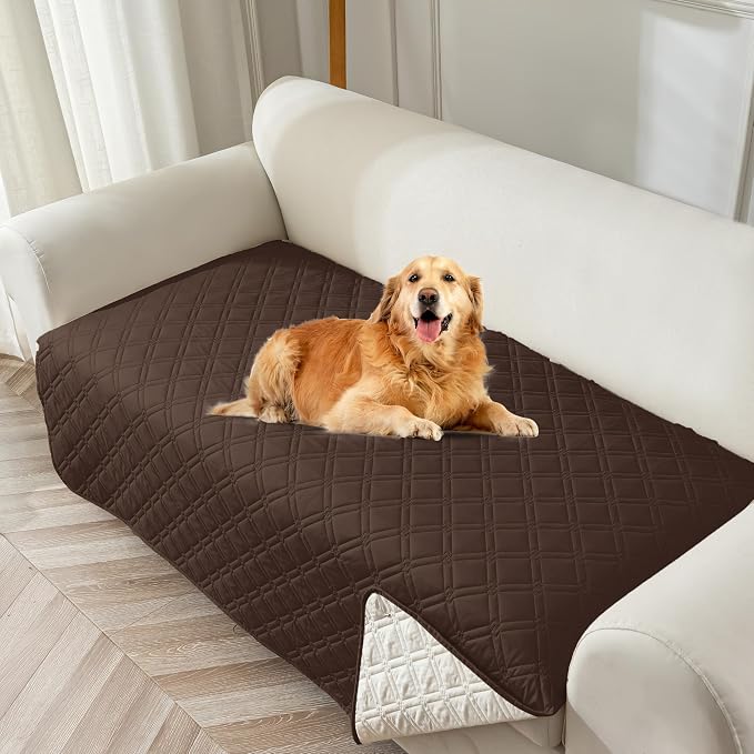 Genina Waterproof Couch Cover, Washable Anti-Slip 78inch Sofa Covers by Genina