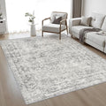 Area Rug Living Room: 3x5 Modern Washable Soft Carpet Black Grey | by FXRHLP