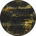 Round Area Rug Living Room: 4 ft Modern Washable Indoor Carpet | by FXRHLP