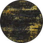 Round Area Rug Living Room: 4 ft Modern Washable Indoor Carpet | by FXRHLP