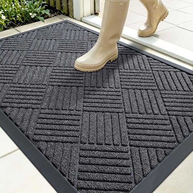 OLANLY Front Door Mat Outside Entrance 35x23, Waterproof Heavy-Duty Doormat | by OLANLY