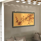 Oriental Furniture Plum Tree on Gold Leaf - Image 2