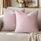 GIGIZAZA Sweet Lilac Velvet Throw Pillow Covers 16x16 Pack of 2 | Decorative - Image 6