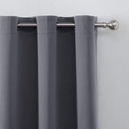 Grey Blackout Curtains for Bedroom Room Darkening Curtains/38 x 54 Inch Long - Image 7