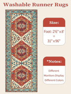 SERISSA 2'6"x8' Washable Non Slip Boho Runner Rug - Image 6
