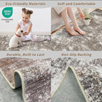 2x12 ft Washable Hallway Runner Rug – Non-Slip Stain-Resistant Low-Pile Long - Image 4