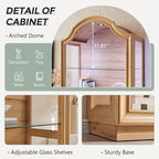 IFGET 72" Arched Glass Display Cabinet, Modern Curio Cabinet - Image 4