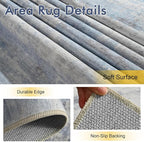 2x6 Ft Washable Runner Rug, Non-Slip Low Pile Hallway Kitchen Area Rug - Image 6