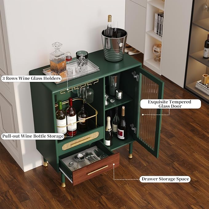 ARTPOWER Modern Coffee Bar Cabinet - Image 7