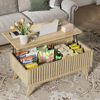 Lift Top Coffee Table with Hidden Compartment, Mid Century Modern Coffee Table - Image 4