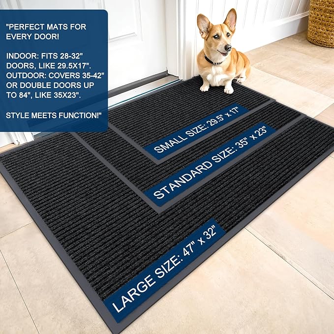 OLANLY Front Door Mat 71x47, Waterproof Heavy-Duty Indoor Outdoor Doormat | - Image 2