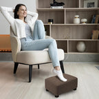 CAROLMADE Small Foot Stool Ottoman Footstool - Image 4