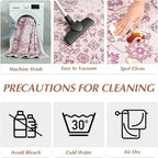 Area Rugs for Living Room, 4x6 Washable Rugs for Bedroom, Non-Slip Floral - Image 2