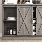 4ever2buy Farmhouse Coffee Bar Cabinet - Image 6
