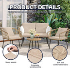 8Pcs Patio Cushion Covers, Outdoor Stretch Cushion Covers, Washable | Stretch - Image 3
