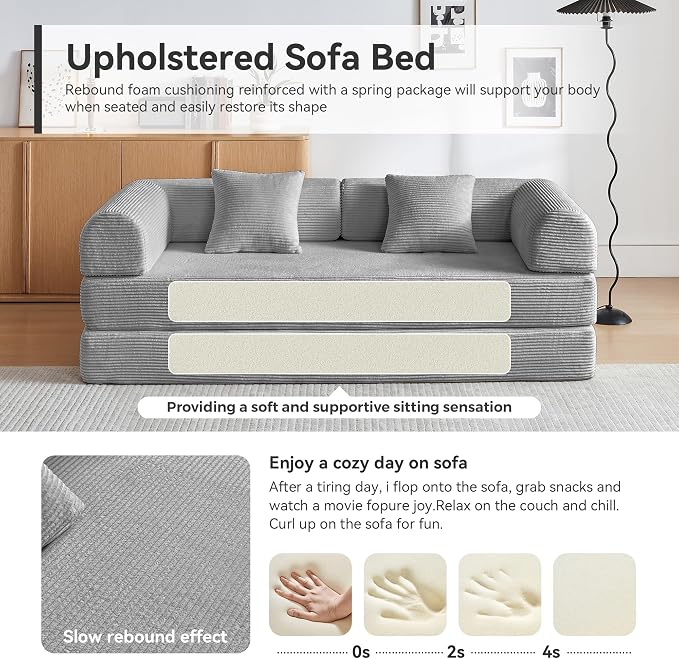 Convertible Sleeper Sofa Bed, Sleeper Sofa - Image 5