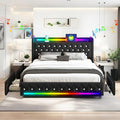 Music Player Bed with Bluetooth Speakers, Queen Size Smart Bed, USB&Type C by BIOEVER