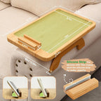 SINWANT Couch Arm Tray, Bamboo Sofa Clip on Side Table, Foldable Couch Armrest - Image 6