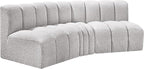 Meridian Furniture 102Grey-S3B Arc Collection Modern | Contemporary Modular Sofa - Image 6