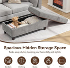 45 Inch Large Storage Ottoman Bench - Image 5
