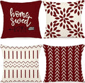 YCOLL Christmas Pillow Covers 22x22 Set of 4, Modern Sofa Throw Pillow Cover by PillowCoversExpert