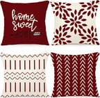 YCOLL Christmas Pillow Covers 18x18 Set of 4, Modern Sofa Throw Pillow Cover by PillowCoversExpert