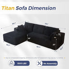 MAXYOYO 104" Modular Sectional Couch - Image 2