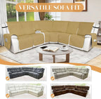 HDCAXKJ 100% Waterproof Reclining Sectional Couch Covers L Shape Recliner Sofa - Image 6