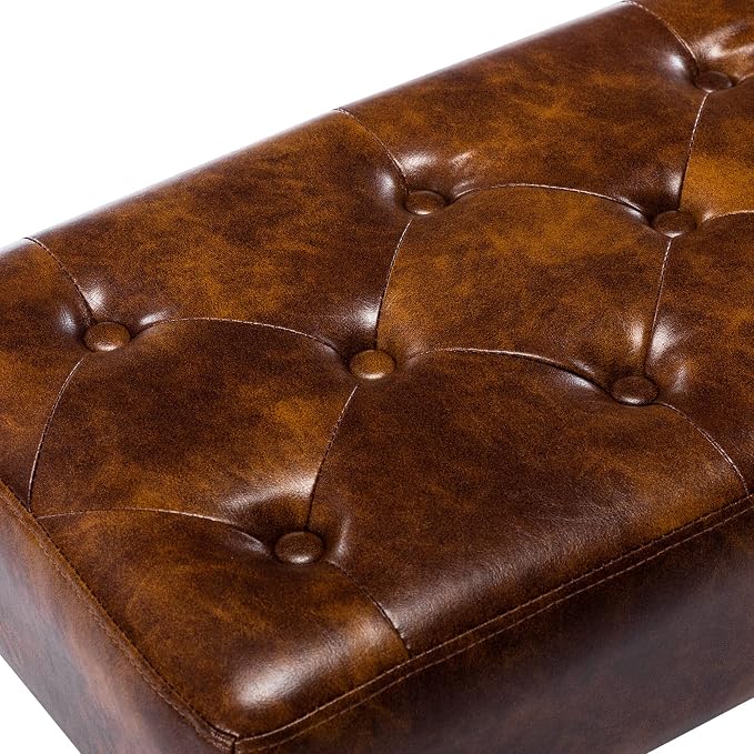 DUHOME Button-Tufted Ottoman Bench, Upholstered Bedroom Benches - Image 6