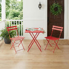 GarveeLife 3 Piece Patio Bistro Set, Folding Patio Bistro Table and Chairs Set - Image 7