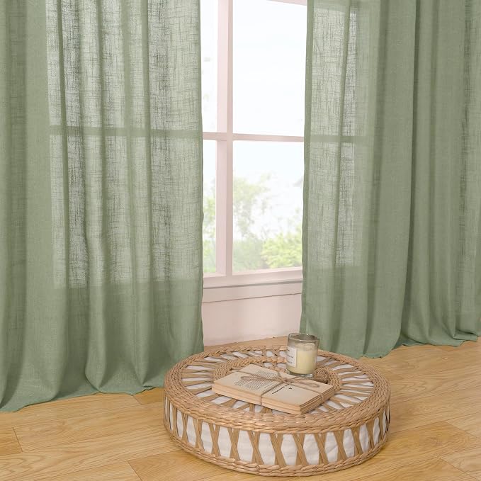 Living Room Linen Curtains 90 Inch - Image 9