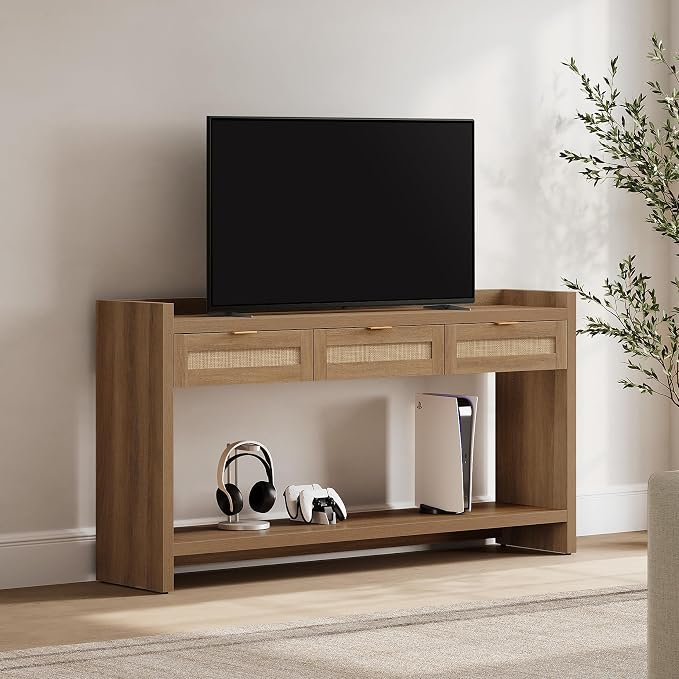 SICOTAS 60" Rattan Console Table - Image 5