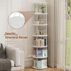 ALLSTAND 6 Tier Rotating Bookshelf, 360 ° Display Stackable Spinning Bookshelf - Image 3