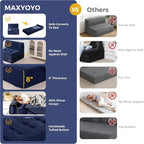 MAXYOYO 8" Folding Sofa Bed, Fold Out Chair Bed Sleeper Chair, Convertible - Image 7