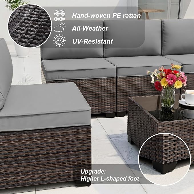 ALAULM 10 Pieces Patio Furniture Set - Image 4