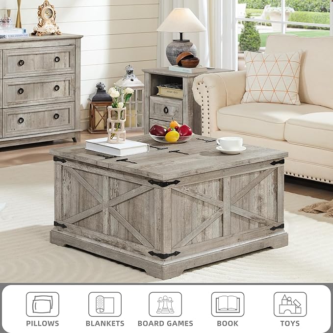 Joaxswe Farmhouse Coffee Table - Image 2