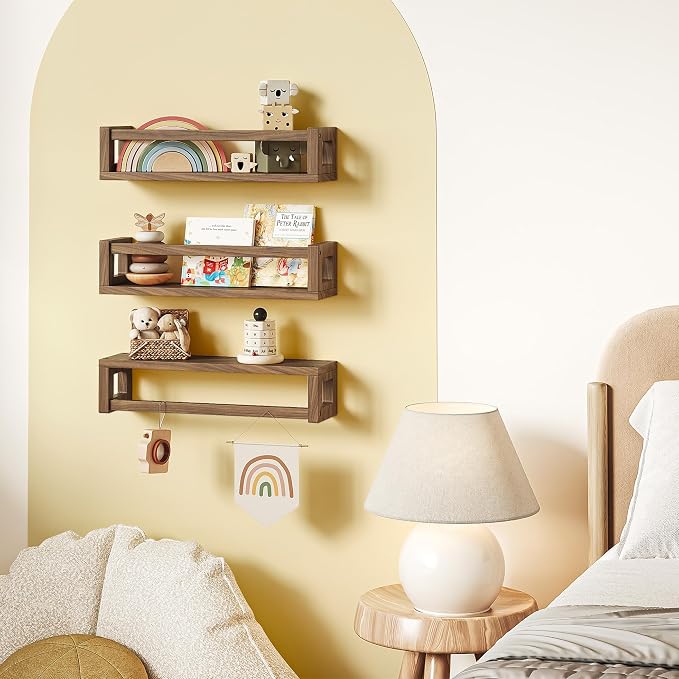 TidyCorner Upgraded Thick Floating Shelves, Solid Wood Bookshelf - Image 6