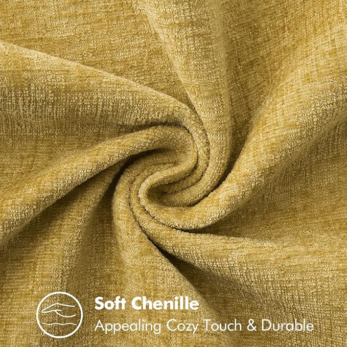 MIULEE Decorative Couch Throw Pillow Covers 16x16 Inch Mustard Yellow | - Image 4