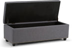 SIMPLIHOME Hamilton Storage Ottoman - Image 5
