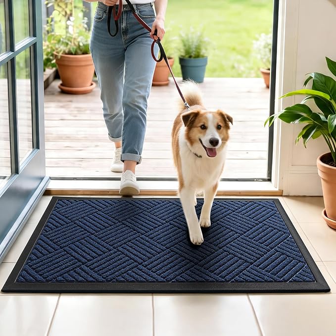 Front Door Mat, Heavy Duty Waterproof Doormat 29.5"x17", Stain Fade Resistant - Image 2