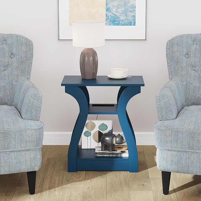 FROMJBEST End Table with Charging Station, Side Table with USB Ports and Outlets - Image 4