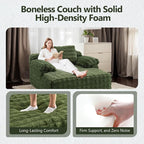 VINGLI Boneless Chaise Lounge Chair Indoor, 55.5" Deep Seat Sleeper Sofa Bed - Image 3